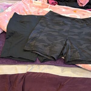 Danskin Black and Camouflage Bike Shorts